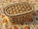 Плетеная хлебница из бересты