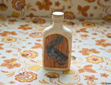 Бутылка декорированная берестой малая